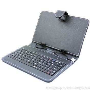 Wired Keyboard Cover for 7-inch Tablets, Universal with Stent